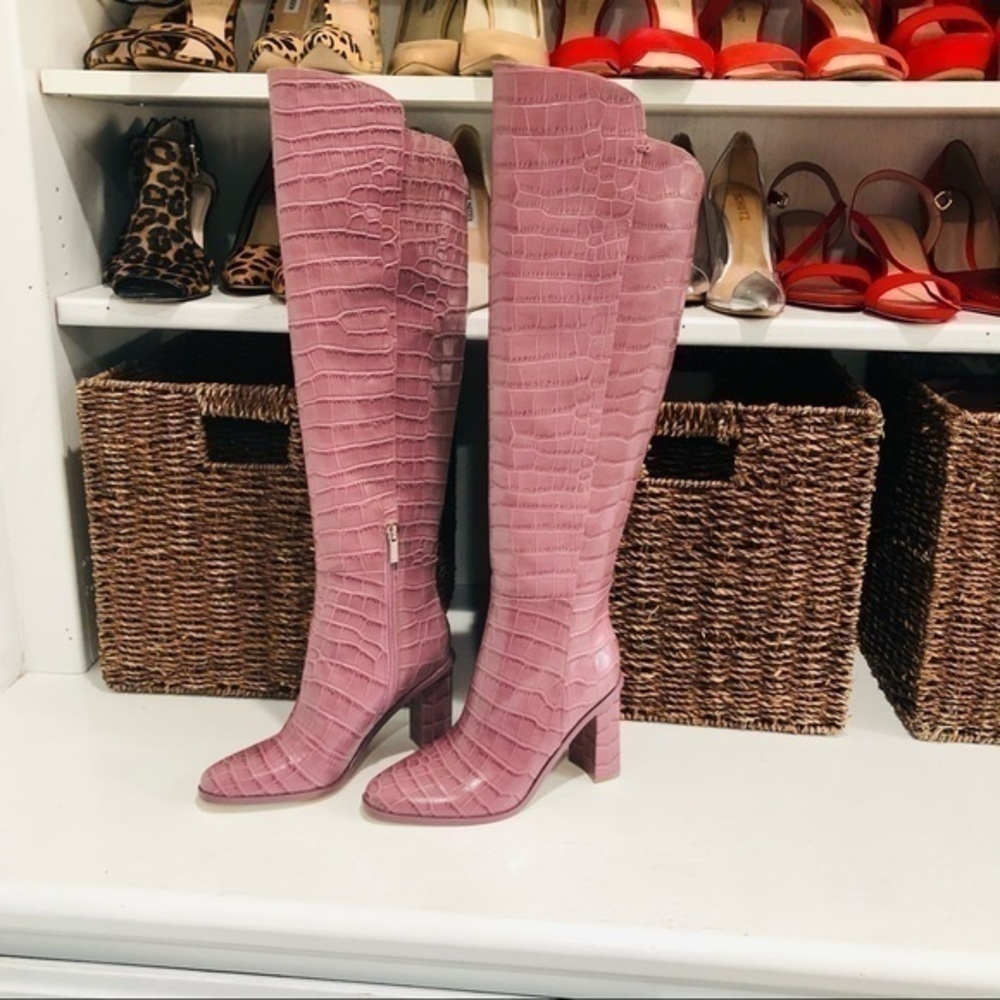 ❤️🔥NEW❤️🔥 Marc Fisher Croc Knee high boots - Picture 5 of 13